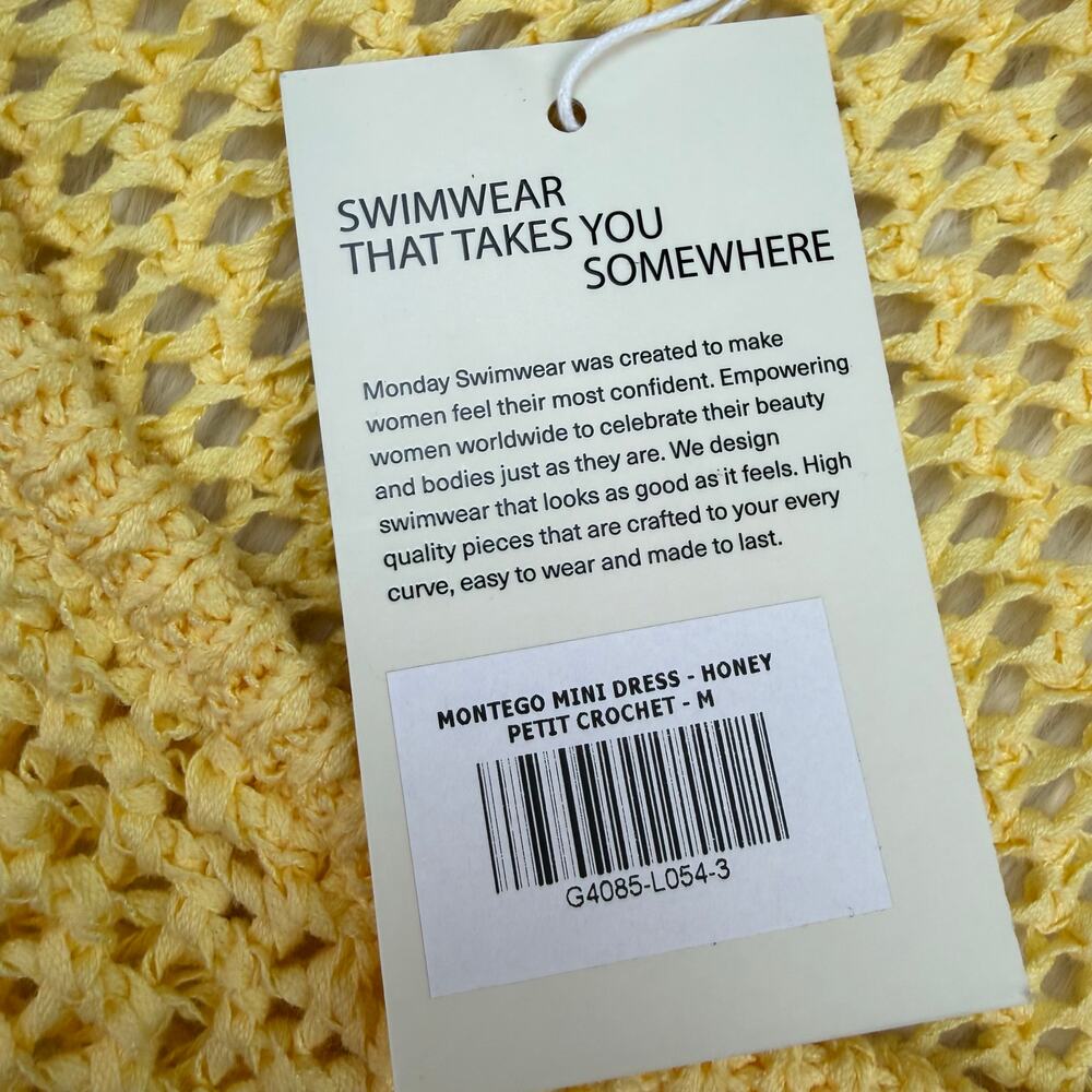 Monday Swimwear Montego Mini Dress - Honey Petit Crochet Size M NWT Festival - Picture 11 of 13